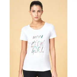 Ajile by Pantaloons White Cotton Printed Sports T-Shirt-picture-23