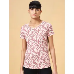 Ajile by Pantaloons White Cotton Printed Sports T-Shirt-picture-46
