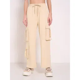 Ajile By Pantaloons White Cotton Straight Fit Cargos-picture-27