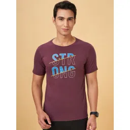 Ajile By Pantaloons Wine Regular Fit Printed Sports T-Shirt-picture-15