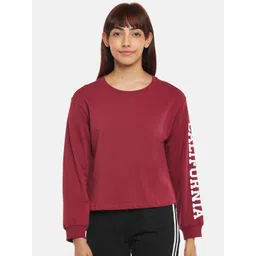 Ajile by Pantaloons Women Maroon Pullover Sweatshirt-picture-36