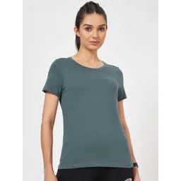 Ajile by Pantaloons Women Solid Round Neck Cotton T-shirt-picture-14