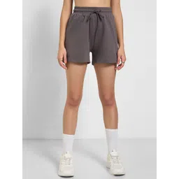 Ajile by Pantaloons Women Solid Sports Cotton Shorts-picture-22