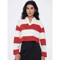 Ajile by Pantaloons Women Striped Cotton Crop Top-picture-12