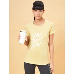 Ajile by Pantaloons Women Typography Printed Applique T-shirt image 1