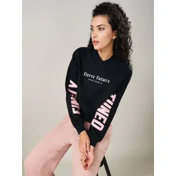 Ajile by Pantaloons Women Typography Printed Cotton Sweatshirt-picture-24