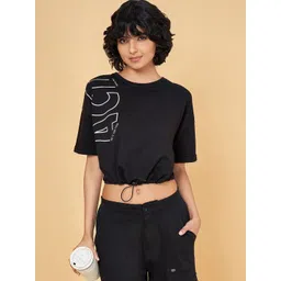 Ajile by Pantaloons Women Typography Printed Pockets T-shirt-picture-36