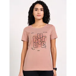 Ajile by Pantaloons Women Typography Printed Round Neck Cotton T-shirt-picture-29