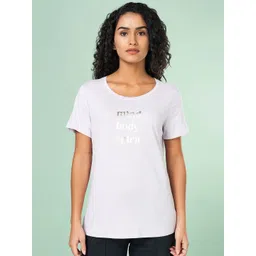 Ajile by Pantaloons Women Typography Printed Round Neck Cotton T-shirt-picture-27