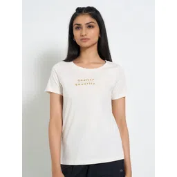 Ajile by Pantaloons Women Typography Printed Round Neck Cotton T-shirt-picture-28