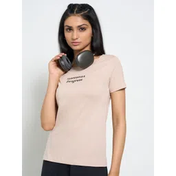 Ajile by Pantaloons Women Typography Printed Round Neck Cotton T-shirt-picture-22