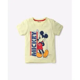 ajio Mickey Mouse Print Crew-Neck T-shirt-picture-51