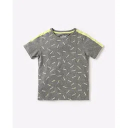 ajio Typographic Print Crew-Neck T-shirt-picture-12