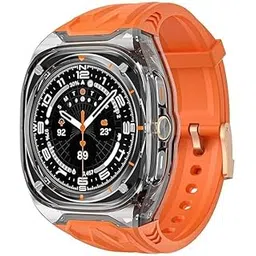 AJM New Upgrade Modification Kit Case Compatible with for Samsung Galaxy Watch Ultra 47mm Luxury Transparent Mod Kit Fluororubber Strap Band-picture-24