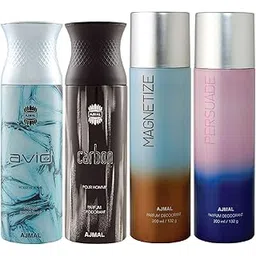 AJMAL 1 Avid Homme for Men, 1 Carbon Homme for Men, 1 Magnetize and 1 Persuade for Men & Women Deodorants each 200ML Combo pack of 4 (Total 800ML) (Avid_Car_Magn_Pers_Deo)-picture-47
