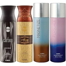 Ajmal 1 Carbon Homme for Men, 1 Wisal Dhahab for Men, 1 Magnetize and 1 Persuade for Men & Women Deodorants each 200ML Combo pack of 4 (Total 800ML) + 4 Parfum Testers-image-32