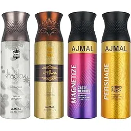 Ajmal 1 Shadow Homme for Men, 1 Wisal Dhahab for Men, 1 Magnetize and 1 Persuade for Men & Women Deodorants each 200ML Combo pack of 4 (Total 800ML)-image-2