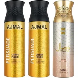 Ajmal 2 Persuade for Men & Women and 1 Wisal for Women Deodorants each 200ML Combo pack of 3 (Total 600ML)-image-12