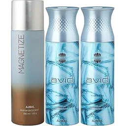 Ajmal 1 Magnetize for Men & Women and 2 Avid for Men Deodorants each 200ML Combo pack of 3 (Total 600ML)-picture-13