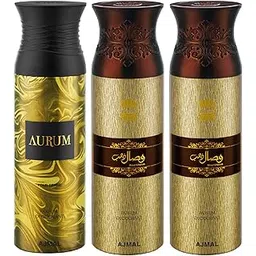 Ajmal Aurum & Wisal Dahab & Wisal Dahab Deodorant Spray - For Men & Women (200 ml, Pack of 3)-picture-39