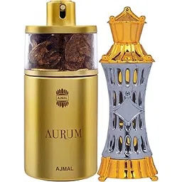 Ajmal Aurum EDP Fruity Floral Perfume 75ml for Women and Mizyaan Concentrated Perfume Oil Oriental Musky Alcohol-free Attar 14ml for Unisex FREE-picture-13