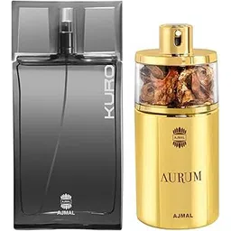 Ajmal Aurum EDP Fruity Perfume for Women, 75 ml & Ajmal Kuro EDP for Men, 90 ml-picture-15