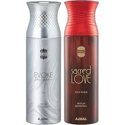 Ajmal Evoke & Sacredlove Deodorant Spray Gift For Men & Women (200 ml, Pack of 2)-picture-43