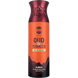 Ajmal Oud Tobacco Non-Alcoholic Deodorant Body Spray With Aromatic Leather Fragrance Perfume Ideal Gift For Men and Women-picture-54