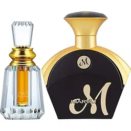 Ajmal Oudh Mukhallat Concentrated Perfume Oil Oriental Oudhy Alcohol-free Attar 6ml for Unisex and Maryaj M for Her Eau De Perfume Fruity Floral Perfume 90ml for Women-picture-13