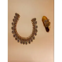 Ajrang Gold-Plated Artificial Stones Studded Bottu Mala Jewellery Set-picture-10