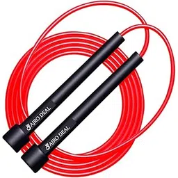 AJRO DEAL Skipping Rope for Men and Women Jumping Rope With Adjustable Height Speed Skipping Rope for Kids, Women, Girls Rassi Jumping Men for Exercise, Gym, Sports Fitness - Polyvinyl Chlorine (Red)-picture-26