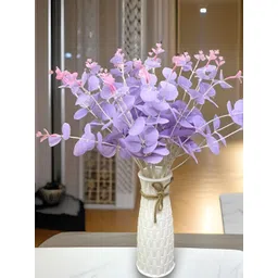 Akaar Purple 2 Pieces Eucalyptus Artificial Flower With Pot-picture-40