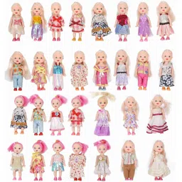 akansha Mini Doll with Colorful Clothes Costume (Pack of 30)-picture-37
