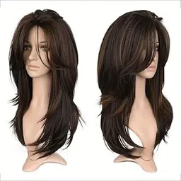 Akashkrishna Hair Wig For Women | Hair Wigs Shoulder Length | Natural looking Synthetic Hair Wig | Cosplay Fashion & Low Hairs Solution | WigCap & Comb-picture-10