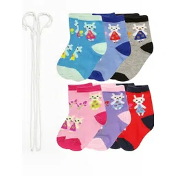 Akeeta Kids Pack Of 12 Calf length Cotton Socks image 3