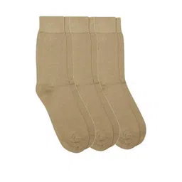 Akeeta Pack of 3 Khaki plain Calf length long socks-picture-33