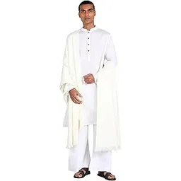 akeshavam Traditional Cashmere Lohi Shawl for Men | Luxurious Stole for Meditation & Ethnic Wear | Soft Comfortable & Stylish Shawl | Elegant Dushala Lohi | Multipel Border Color-picture-36