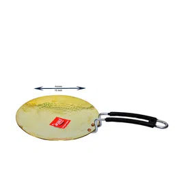 akgold "AK Gold 10-Inch Brass Tawa - Premium Quality Non-Stick - 1150gm." Tawa 25.4 cm diameter image 4