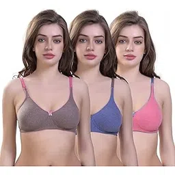 akhiyaan Women's Non Padded Wire Free Every Day Bra (B, White, 30)-picture-44