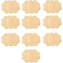 akhuratha Flower Shape Disposable Nipple Covers,Adhesive Breast Petals, Sweat-Proof Lightweight Concealers for Party, Wedding, 20 Pair-picture-14