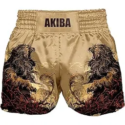 AKIBA Muay Thai Short Classic Men and Women Boxing Fighting MMA BJJ Gym Kick Boxing GAPPLING Martial-picture-37