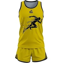 akiba Athletic Breathable Lightweight Sublimation Print Running kit/Dress/Vest/T-Shirt with Short For Gym/Yoga/Volleyball/Tennis/Cycling/Batminton/Fitness inner Wear For Men/Women image 1