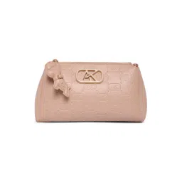 AKIKI LONDON Beige BARNSBURY 26 Logo Medium Leather Cross Body Bag-picture-18