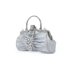 AKIKI LONDON Silver EALING Embellished Small Clutch image 4