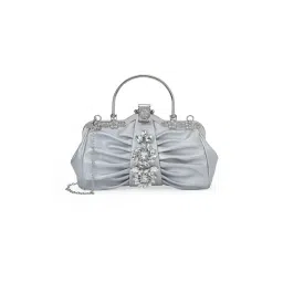 AKIKI LONDON Silver EALING Embellished Small Clutch image 1