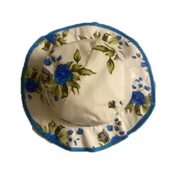 Akinos Kids Cotton Floral Designed Hat - Green - Diameter - 15 cm-picture-21
