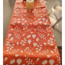 akira Dine in Style with Our Rust Orange & Off White Flower Bud Table Runner 12 72 Inches of Casual Chicness-picture-16