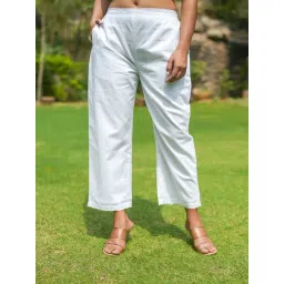 Akiso Blue Hand Block Printed Straight Pants-picture-14