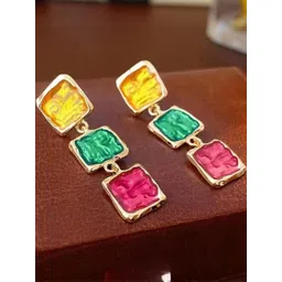 AKISON JEWELS Square Drop Earrings-picture-18