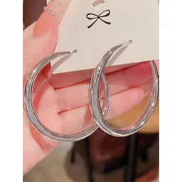 AKISON JEWELS Women Silver-Plated Circular Studs Earrings-picture-16